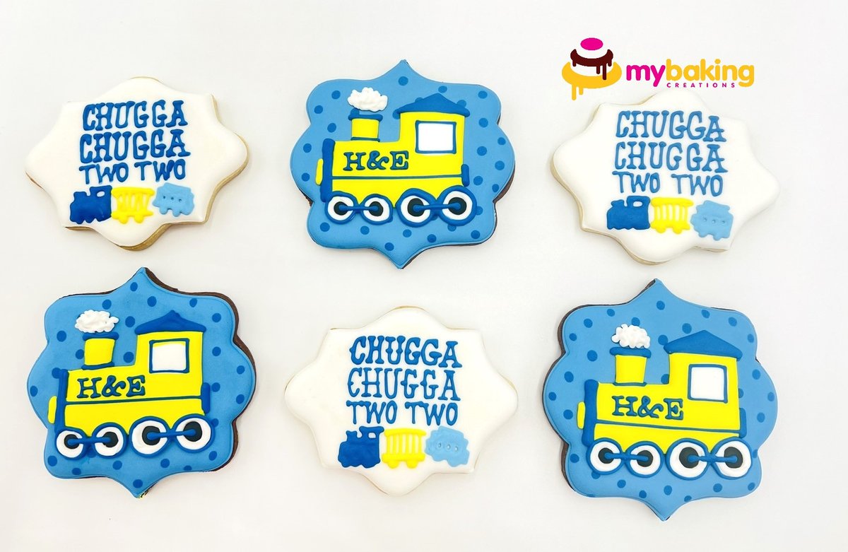 Train themed cookies